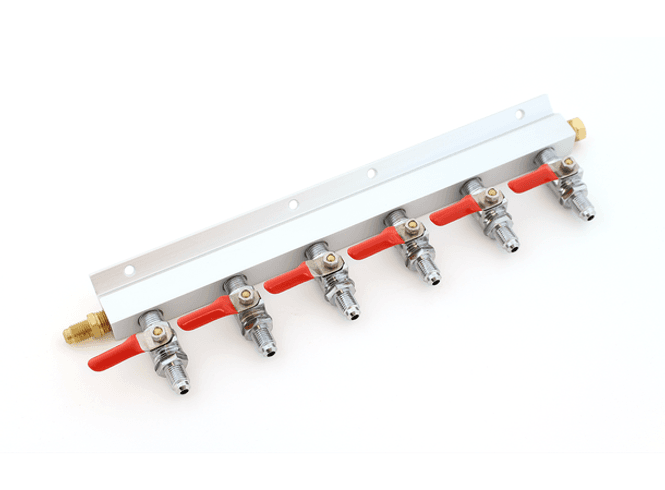 Hovedbilde CO2 manifold med 6 uttak, MFL gjenger
