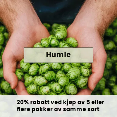 Kjøp 5 eller fler pakker humle av samme sort, få 20% rabatt